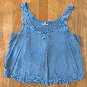 Urban Outfitters blue crop top